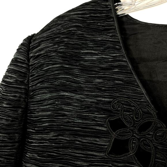 Vintage Mary Mcfadden 1980's Cut Out Button Front Blazer Evening Jacket - Picture 8 of 12